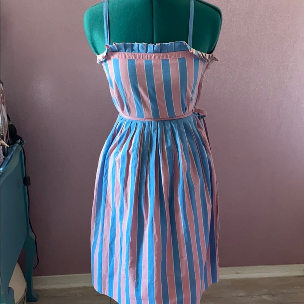 Vintage 1980s Albert Nipon boutique  striped dress